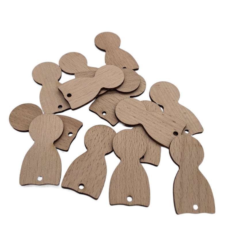 Doll shaped Wooden Chip Decor